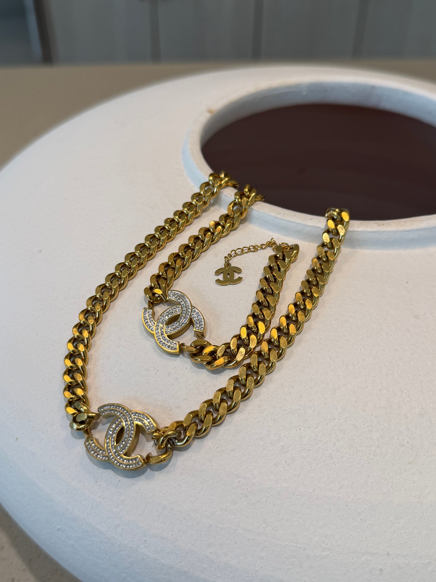 Gold CC Cuban Set