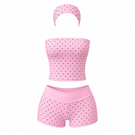 “Blush” Polka Dot Set